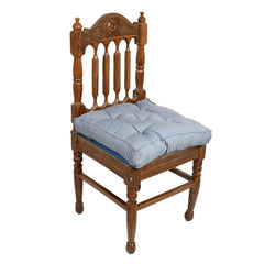 Heart Home Microfiber Square Chair Pad/Cushion for Office, Home or Car Sitting-Pack of 4, 18 * 18 Inch (Grey), Standard (HS_37_HEARTH020871)