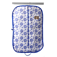 Kuber Industries Flower Printed 3 Pieces Foldable Non Woven Men's Coat Blazer Cover (Blue) -CTKTC041899