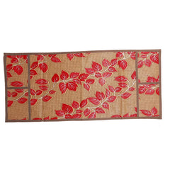 Kuber Industries Leaf Design PVC Microwave Oven Top Cover 20 Litre with Utility 4 Pockets (Gold) - CTKTC45656