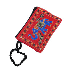 Kuber Industries Embroidery 3 Piece Velvet Mobile Pouch Cover