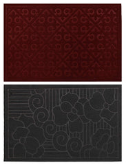 Kuber Industries 2 Piece Microfibre Door Mat Set - 23.6"x15.7", Multicolour