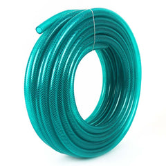 Kuber Industries Basic PVC with Nylon Braided Water Pipe 15 Meter|Multi-Utility Water Pipe for Garden, Car Cleaning & Pet Cleaning|Heavy Duty & Leak Proof Hose Pipe|Green |