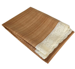 Kuber Industries Table Cloth|Center Table Cover|Round Table Cover|Table Cover 4 Seater|Wooden Design (Light Brown)