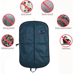 Kuber Industries Folding Blazer Cover|Non Woven Embossed Hanging Coat Cover|Transparent Window Wardrobe Organizer With Zipper (Green)