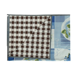 Kuber Industries Floral Print PVC Center Table Cover/Table Cloth for Home Decorative Luxurious 4 Seater, 60"x36" (Blue) 54KM4266