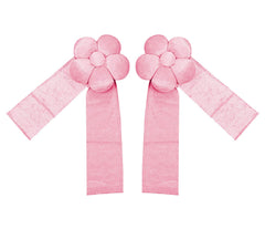 Kuber Industries Velvet 2 Pieces Curtain Tie Back Tassel Set (Pink) CTKTC33897