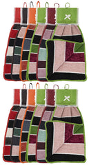 Kuber Industries Hanging Cotton 12 Pieces Cotton Washbasin Napkin/Hand Towel for Kitchen and Bathroom (Multi) - CTKTC45603