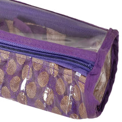 Heart Home Bracelet Organizer for Woman|PVC Circle Design Watch Organizer|10 Compartment Bangles Box Display Holder (Purple)