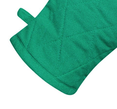 Heart Home Cotton Microwave Oven Gloves, Set of 2 (Green)-HS43HEARTH26089