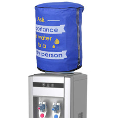 Kuber Industries Rexine 2 Pieces Water Dispenser Bottle Cover with Rexine Water Level Indication 20 Litre (Red & Blue)-CTKTC13527