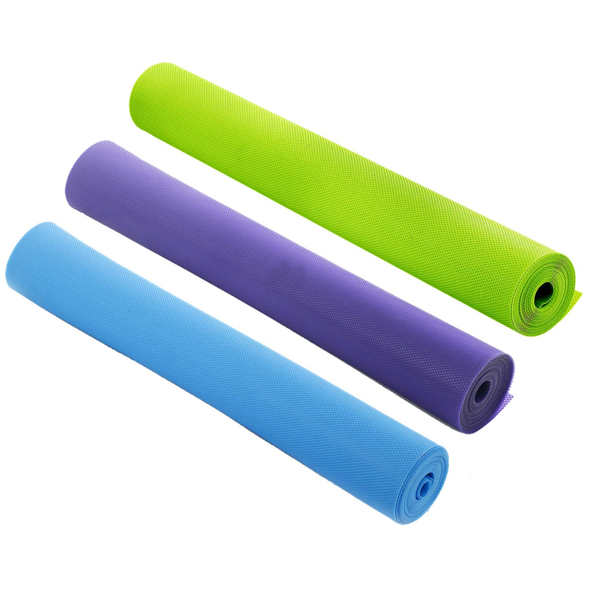 Kuber Industries 3 Pieces Multipurpose Textured Super Strong Anti-Anti Skid Mats and Liners for Drawer, Refrigerator, Cupboard, Shelf, Size 45X125cm (1.25 Meter Roll, Multi)