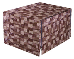 Heart Home PVC Wooden Multicheck Print Microwave Oven Cover for Home & Kitchen 30 LTR. (Brown) 54HH4105.