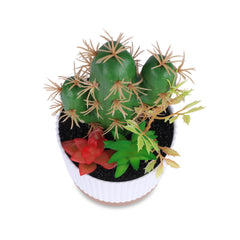 Kuber Industries Artificial Plants for Home Décor|Natural Looking Indoor Fake Plants with Pot|Artificial Flowers for Decoration (Green)