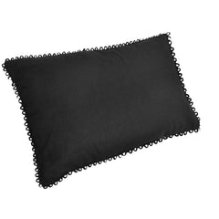 Kuber Industries 4 Piece Cotton Pillow Cover Set-17"x24" (Black) Luxury Pillow Covers-KUBMART03374