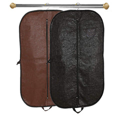 Kuber Industries Embossed Design 6 Pieces Foldable Non Woven Men's Coat Blazer Cover (Black & Brown) -CTKTC042305