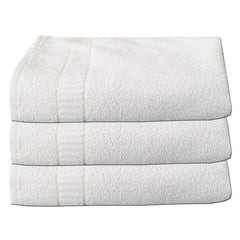 Kuber Industries 100% Cotton 3 Pieces Full Size Bath Towel 30"x60" (White)