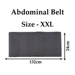Kuber Industries Abdominal Belt | Abdominal Belt After Delivery For Tummy Reduction | Pregnancy Belt | Abdominal Binder | Fat Reduction Belt | Size-XXL |9"|Gray