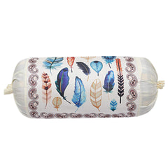 Kuber Industries Cotton Bolster Cover (Beige, Cream, Standard) - 2 Pieces