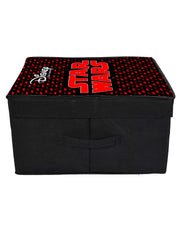 Kuber Industries Disney Star Wars Print Non Woven 2 Pieces Fabric Foldable Cloth Storage Wardrobe Organiser Box with Lid, Extra Large (Maroon)-KUBMART16319