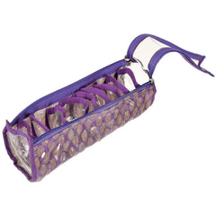 Heart Home Bracelet Organizer for Woman|PVC Circle Design Watch Organizer|10 Compartment Bangles Box Display Holder (Purple)