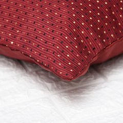 Kuber Industries Cushion Cover | Sofa Cushion Covers | Embossed Square Cushion Covers | Polyester Cushion Covers | Dot Print Couch Cushion Covers | Set of 5 | 16 Inch | Maroon
