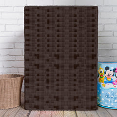 Heart Home Washing Machine Cover | Shelf Check Washing Machine Cover | Soft PVC | Top Load Fully-Automatic Washing Machine Cover | Brown