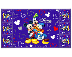 Heart Home Disney Mickey Printed Satin Fridge Top Cover, Protect for Scratches, Wear & Tear and Dust with 6 Utility Side Pockets (Blue)