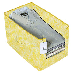 Kuber Industries Laheriya Printed Non Woven Shirt Stacker Wardrobe Organizer Set, (Blue) - CTKTC35098