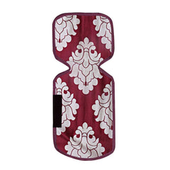 Kuber Industries Flower Design 3 Pieces PVC Fridge Mats and 1 Piece Fridge Top Cover (Maroon) CTKTC34084