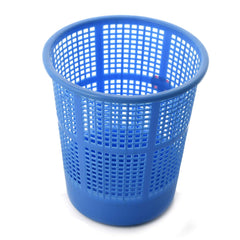 Kuber Industries Plastic 2 Pieces Mesh Dustbin Garbage Bin for Office use, School, Bedroom, Kids Room, Home, Multi Purpose,5 litres (Blue)