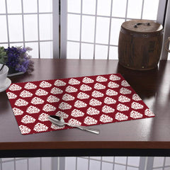 Kuber Industries Flower Print Waterproof, Stain Resistant, Washable Refrigerator/Fridge Drawer Mat, Set of 6 (Maroon)