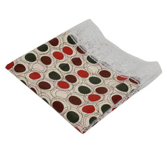 Heart Home Circle Design PVC Table Runner for Farmhouse Dinner, Holiday Parties, Wedding, Events, Décor, 18"x36" (Maroon)-HS_38_HEARTH21327, Standard