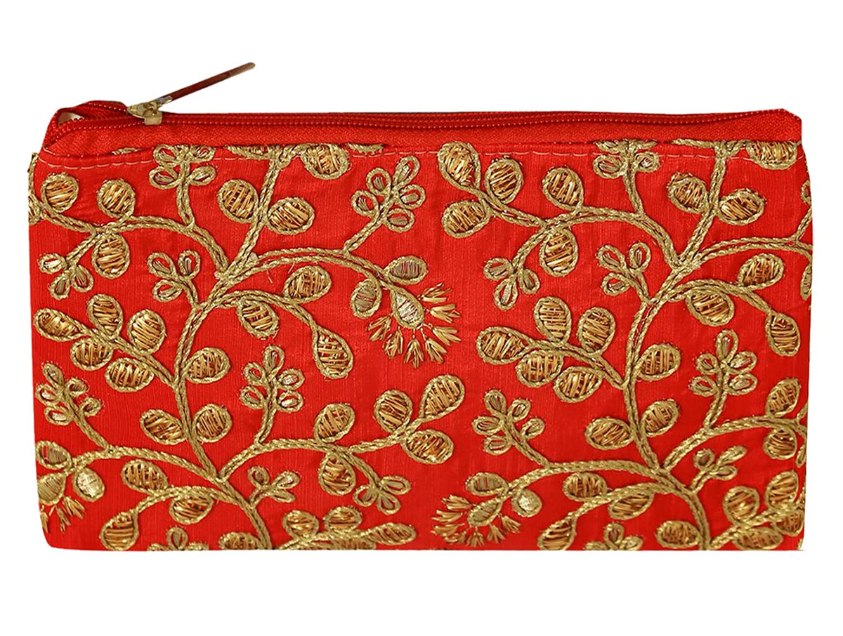 Kuber Industries Embroidery Women Hand Purse Wallet For Party, Wedding, Dating (Red) (HS39KUBMART022020), Rectangular