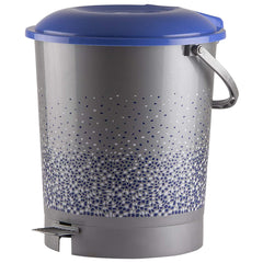 Kuber Industries Printed Plastic Pedal Dustbin For Home, Kitchen, Office, Bathroom With Handle, 7 Litre (Grey)-47KM0744