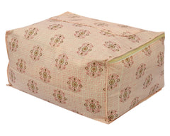 Kuber Industries Floral Print Non-Woven Saree cover With Large Pocket For Saree, Lehenga, Suit & Transparent Window, Pack of 2 (Pink) 54KM4165