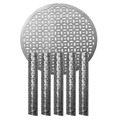 Heart Home Multiuses Arccircle Design PVC Table Placemat for Kitchen, Dining Table Set of 6 (Silver) 52HH4048