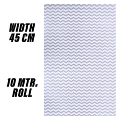 Heart Home Shelf Liner | EVA Kitchen Cabinet Shelf Mat | Anti-Slip Bathroom Mat | Fridge Mat | Table Mat | Zig Zag Design Wardrobe Mat | 10 Meter | Gray