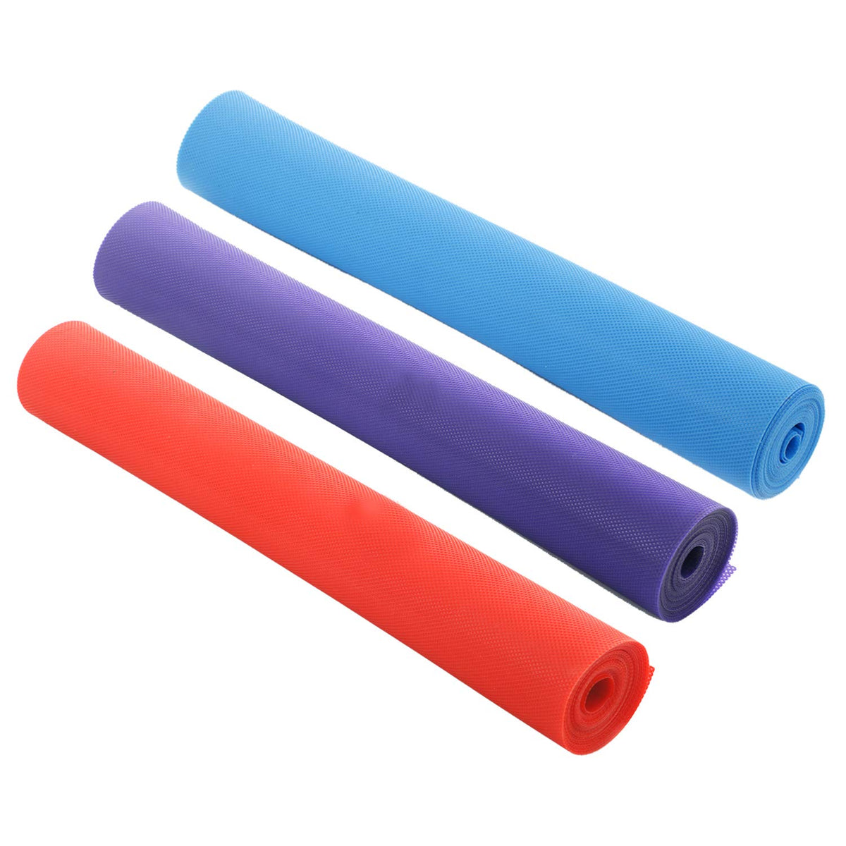 Kuber Industries 3 Pieces Multipurpose Textured Super Strong Anti-Anti Skid Mats and Liners for Drawer, Refrigerator, Cupboard, Shelf,Size 45X125cm (1.25 Meter Roll, Multi)