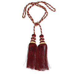 Kuber Industries Polyester 6 Pieces Curtain Tie Back Tassel Set (Maroon) CTKTC33505