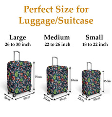 Heart Home Marvel Avengers Luggage Cover | Polyester Travel Suitcase Cover | Washable | Stretchable Suitcase Cover | 18-22 Inch-Small | 26-30 Inch-Large | Pack of 2 | Blue