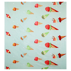 Kuber Industries Ice Cream Printed Glace Cotton Double Bedsheet with 2 Pillow Covers (Light Cream)-HS43KUBMART26792