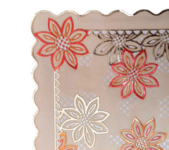 Heart Home Plastic Gold Waterproof Placemats Set of 6 for Dining Table Wipe Clean Washable Tablemats Vinyl PVC Table Mats (Gold) (Model Number: HS_36_HEARTH018669)