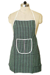 Kuber Industries Checkered Design 4 Pieces Cotton Kitchen Apron with Front Pocket (Multi)-CTKTC32670
