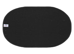 Heart Home Oval Shape Durable Microfiber Door Mat, Heavy Duty Doormat, Indoor Outdoor, Easy Clean, Waterproof, Low-Profile Mats for Entry, Patio, Garage (14'' x 23'', Grey)-HEART12079 (HEART012079)