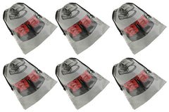 Kuber Industries 6 Piece Non Woven Travel Shoe Organizer Space Saving Fabric Storage Bags (Grey)-KUBMART906