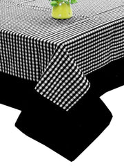 Kuber Industries Dining Table Cover 6 Seater|Table Cover Cotton (Black)