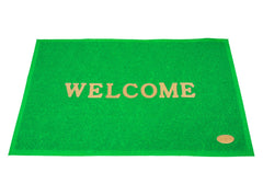 Kuber Industries Indoor Outdoor Anti-Slip Welcome Rubber Door Mat, Welcome Mat, 23"x15" (Green)-50KM01093