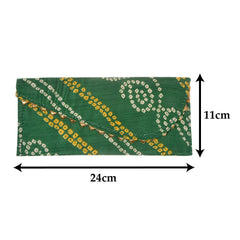Kuber Industries Heart Home Shagun Envelope for Gift|Bandhej Pattern for Gifting Lifafa|Cardboard Envelope for Marriage|Many Occassions|Pack of 3 (Assorted)