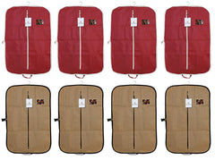 Kuber Industries Foldable 8 Piece Non Woven Coat Cover, Maroon and Brown