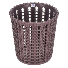 Kuber Industries Heart Home Round Shape M 10 Plastic Holder/Organizer|Store Cutlery|Pen & ToothbrushCosmetics & Table Organizer|Size 11 x 11 x 11 CM (Brown)-46HH0415
